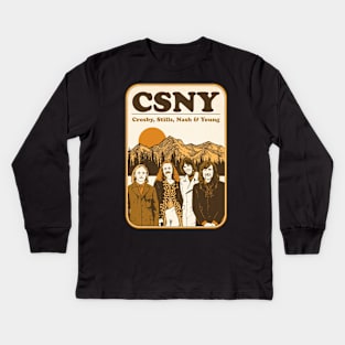 Crosby Stills Nash Young Kids Long Sleeve T-Shirt